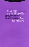 Más allá de la filosofía. sobre el pensamiento filosófico-místico de maría zambr